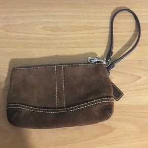 Coach suede wristlet
